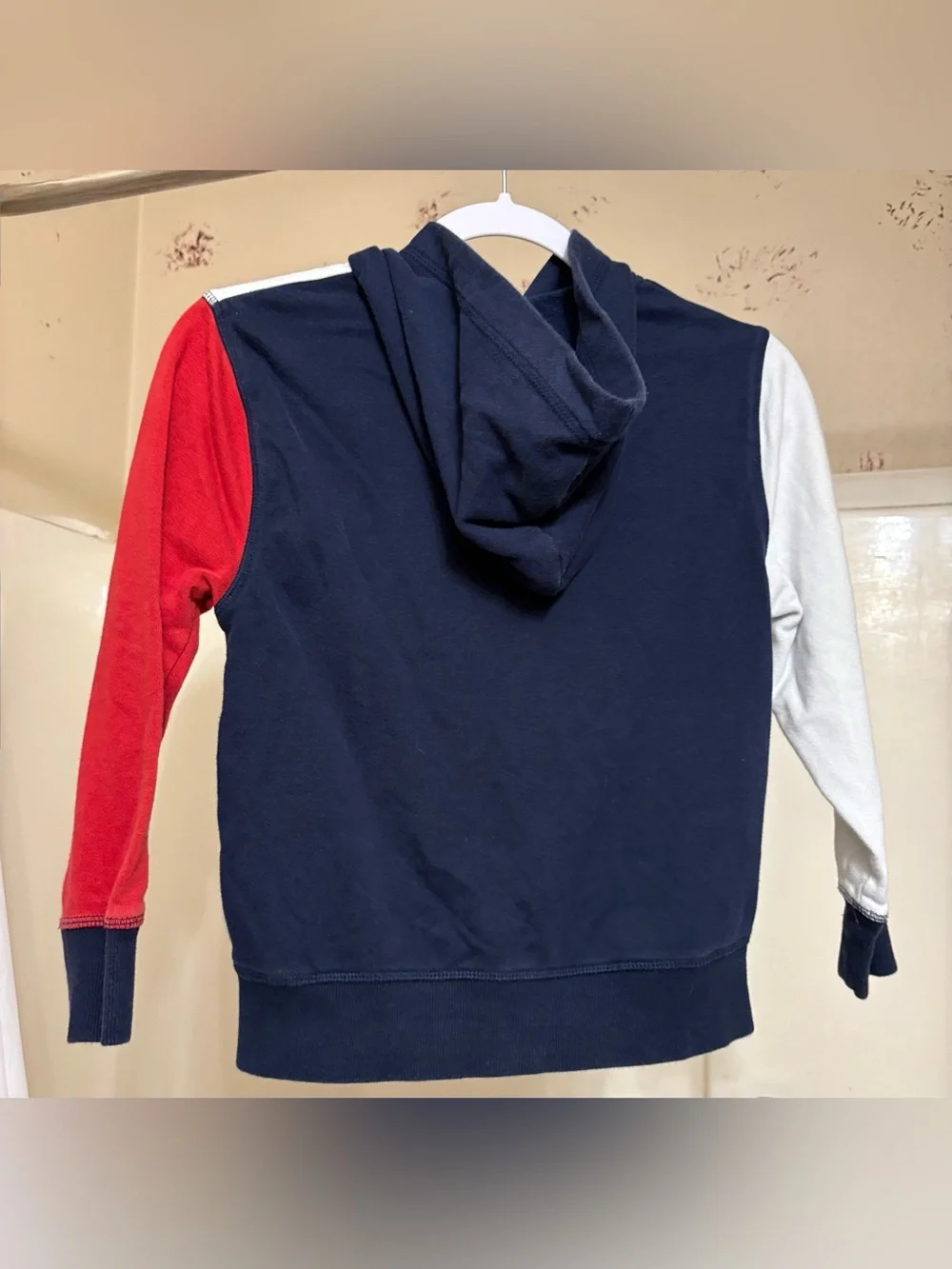 Tommy Hilfiger Kids Colorblock Navy White & Red Zip Hoodie